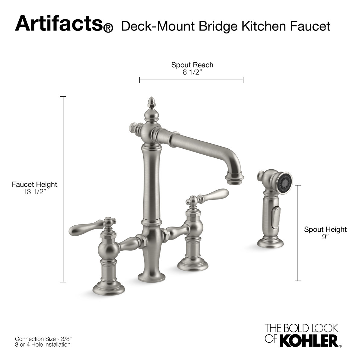 Kohler Artifacts® Bridge Faucet & Reviews Wayfair